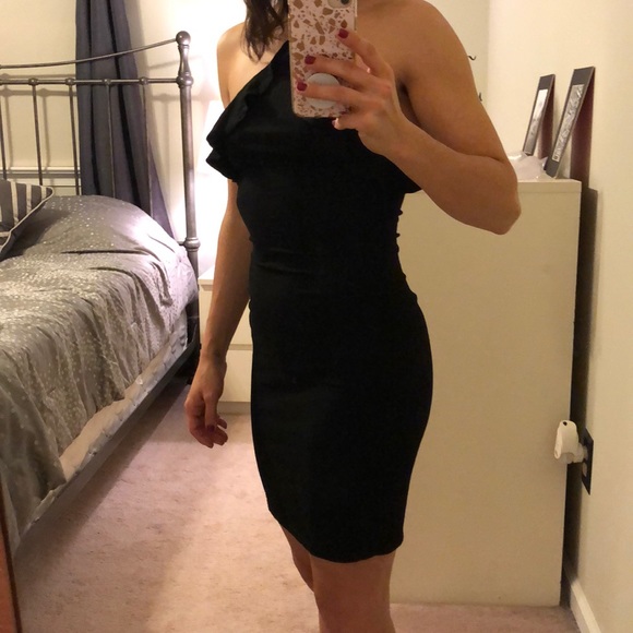Fitted ribbed black dress - Picture 3 of 4